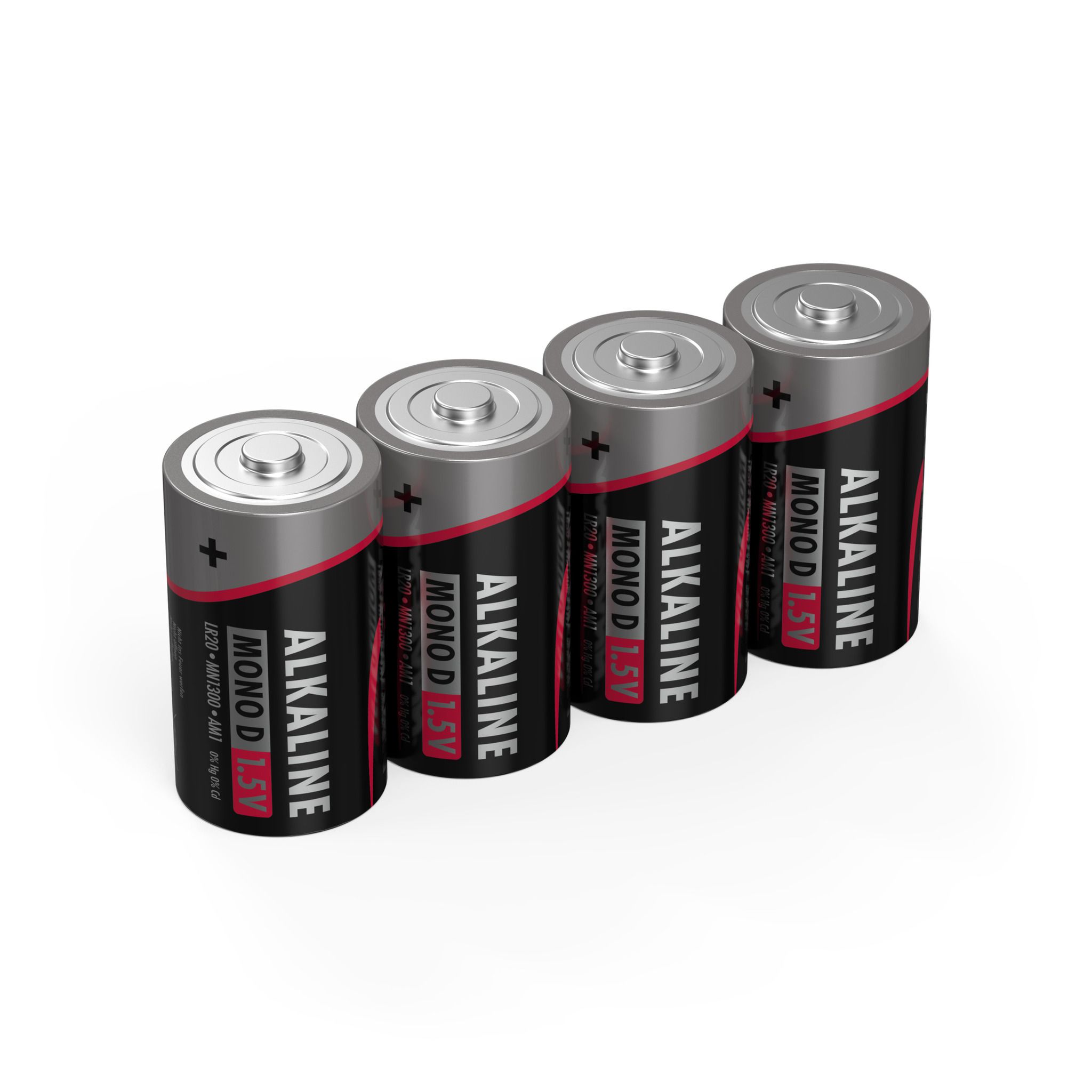 Alkaline Batterie Mono D / LR20 4er Schrumpffolie - Mono D 1,5V Alkaline Batterien - 4 Stück
