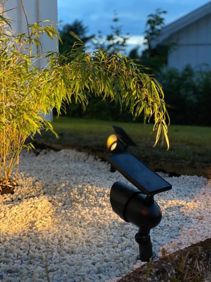 Solar Scheinwerfer Powerspot - Schwarz, Lichtfarbe Warmweiss
