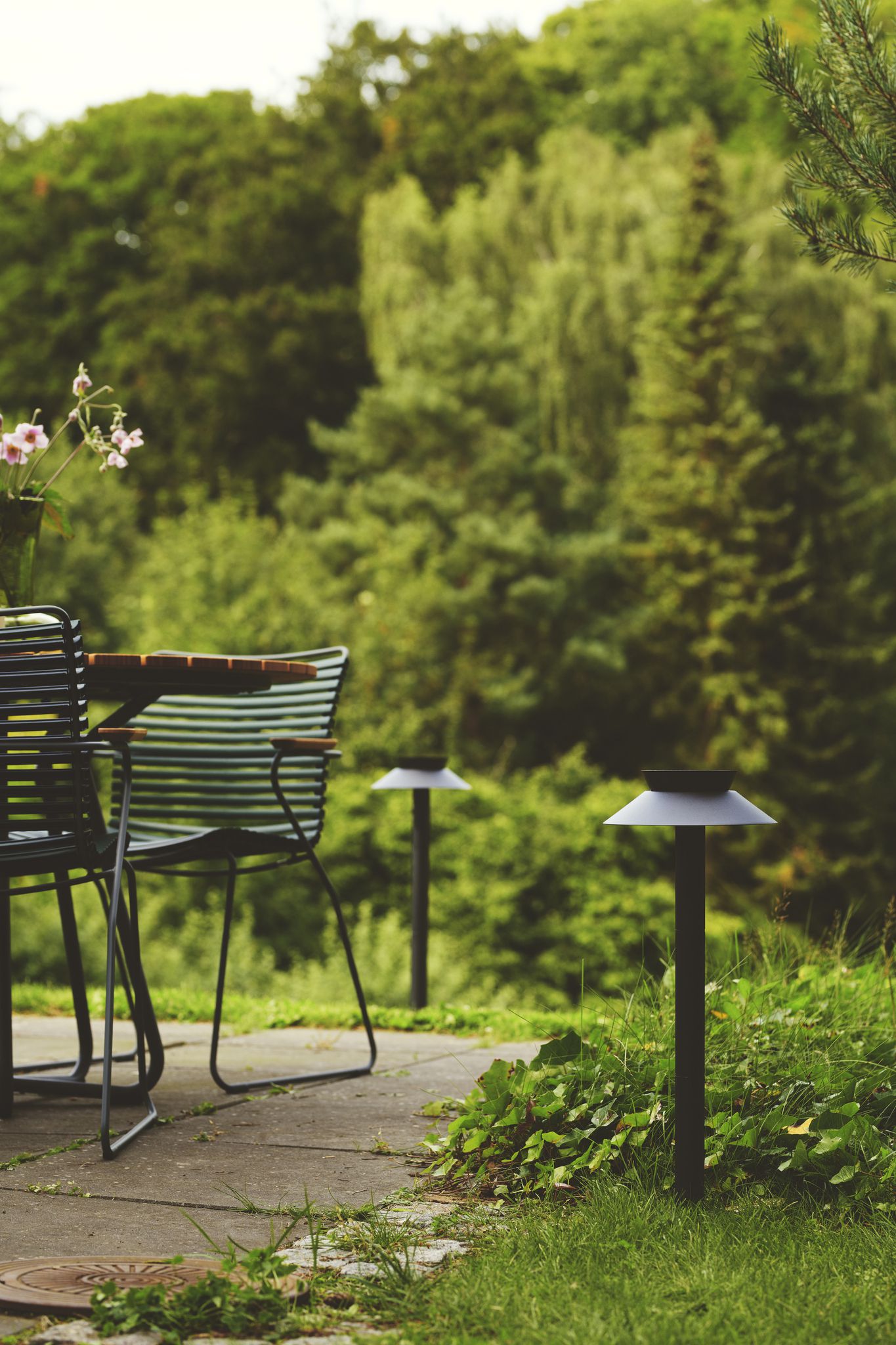 Solar-Pollerleuchte Justina Schwarz - 5W, 3000K, 400lm, IP44