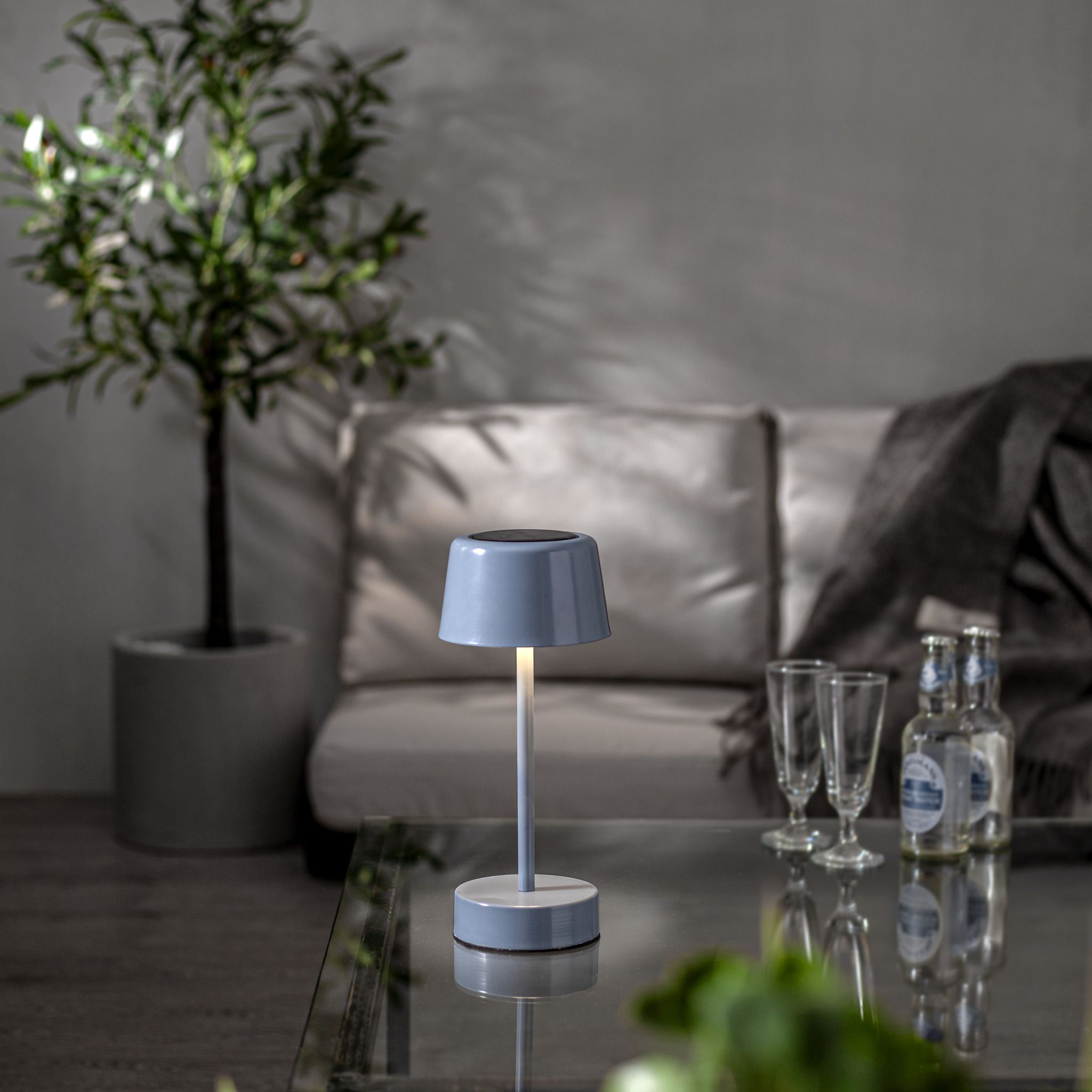 Solar Leuchte Solei - IP44, Warmweiss,Blau