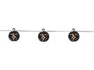 Solar Lichterkette Flame - Schwarz, Lichtfarbe Gelb