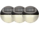 Lanterna a parete solare 3-p Fency - Braun, Lichtfarbe Warmweiss