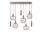 8er Pendelleuchte  TARELLIO  L: 122cm beige - IP20, E27, Beige
