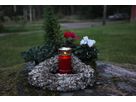 Grablicht-Display Serene, rot - Outdoor, Rot, 32cm Höhe, keine Timerfunktion, 12 Stück