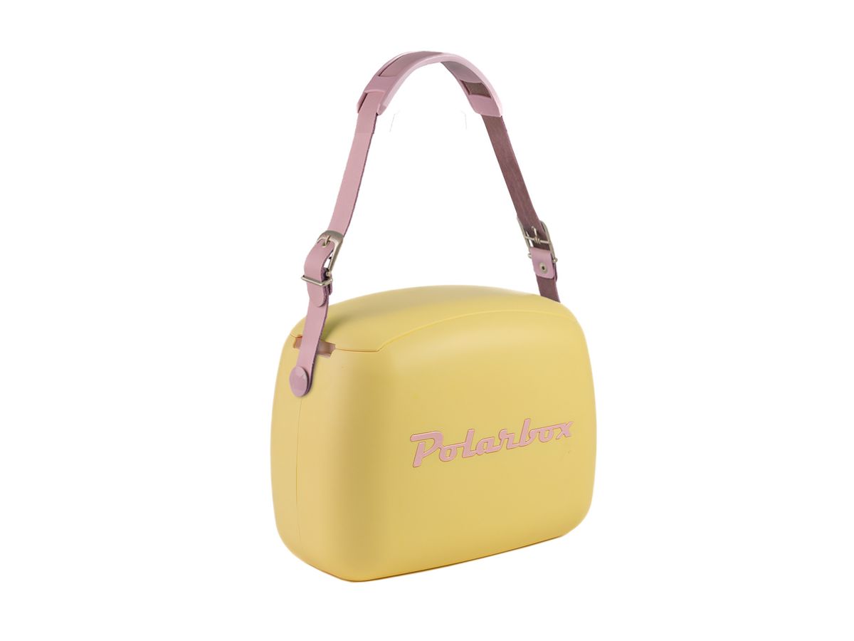 Polarbox CoolerBag gelb 6l inkl. 2 Frischhalte-Dosen gelb & rosa - Kühlbox, 6l, Vintage Design
