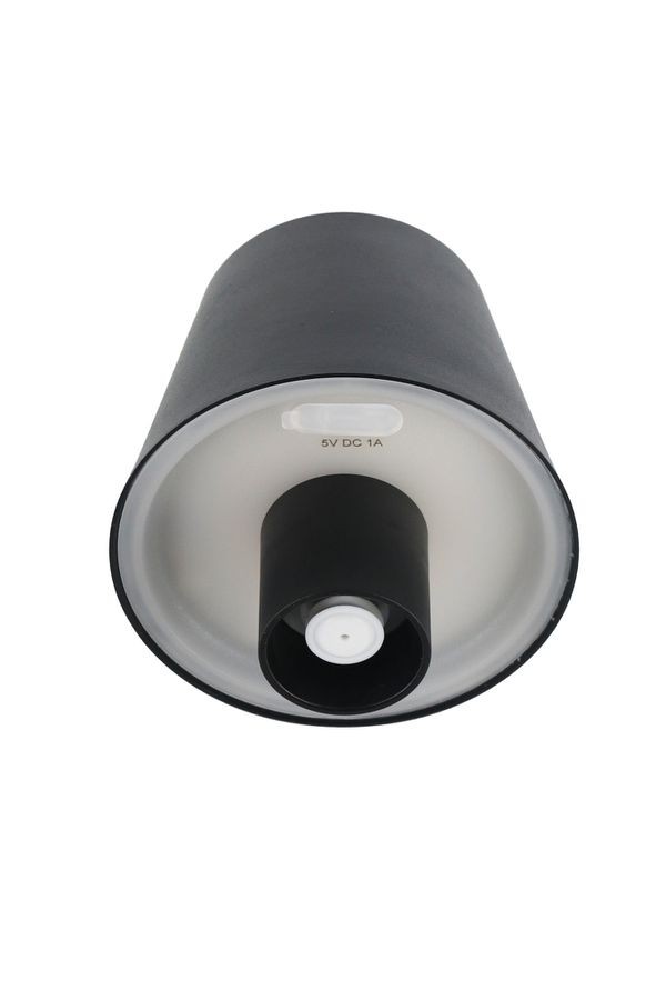 Akku Tischleuchte Wine Bottle USB-C GINI Schwarz - IP54, RGBW, 250lm