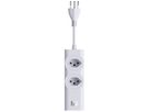 67W GaN Fast Charging Station - 2x T13, Out: USB-C1/ C2/ C3: 67W PD, C1+C2 shared: 45W + C3: 20W, USB-A: 5W, GaN, 2m Kabel, weiss