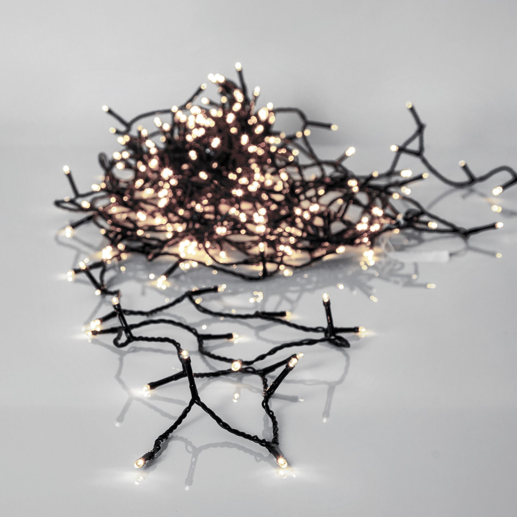 LED crispy white, Lichterkette, 360 LEDs - Schwarz, 3000K, 2520cm