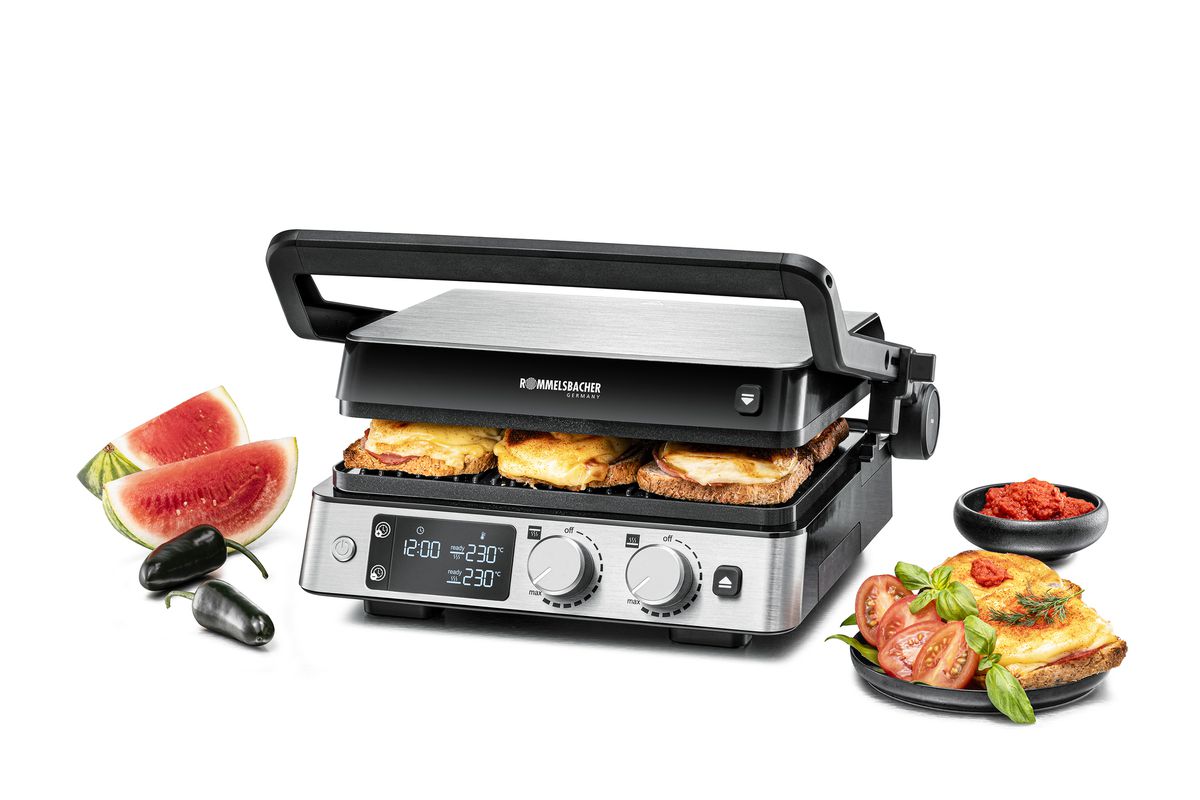 KONTAKTGRILL KG 2025 - Kontaktgrill, Edelstahl/schwarz, 2000W