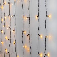 Curtain Lichterkette Golden Warmweiss - IP44, Golden Warmweiss, Schwarz, 1970K