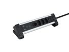 ALU DESKTOP USB-C - 4xT13, 1x USB-C / 2x USB-A max. 3.4A / PD 20W, 2.0m Zuleitung, schwarz