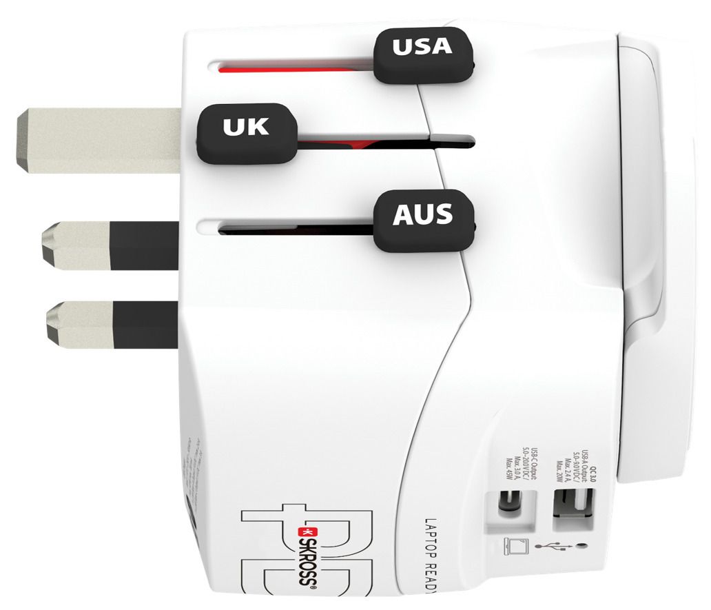 PRO Light USB AC45PD - World - Out: 1x USB-A/C, Schuko, UK, USA Typ B, AUS/China, In: CH, Schuko, IT, BRA, UK, USA/Japan, AUS/China