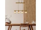 LED Gegenzug-Pendelleuchte Josefa - E14, 4x4W, 4x475lm, 3000K, IP20, gold, nicht dimmbar, Leuchtmi. inkl., B=210mm, PL=1000-1600mm