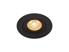 LED Einbaudownlight ALIKI - 8W, 560lm, 2700K, IP44, CRI 90, schwarz, dimmbar, D=96mm, H=45mm, BL=83mm