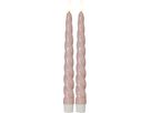 LED Dinner Kerze 2P Flamme Shine - Indoor, Pink, 24.50 cm Höhe, Timerfunktion