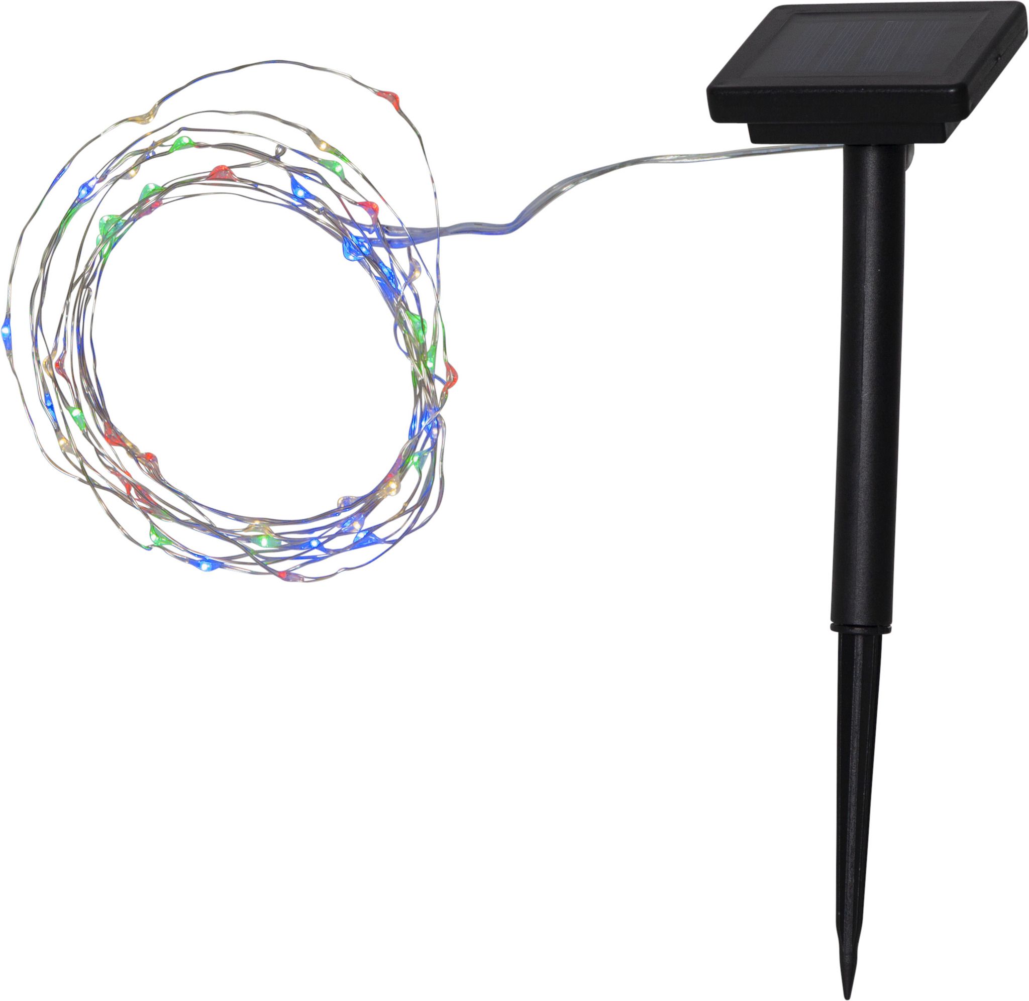 Solar Lichterkette Dew Drop - Silber, Lichtfarbe Multicolor