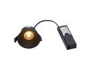 LED Einbaudownlight ALBRIC - 8W, 535lm, 2700K, IP44, CRI 90, schwarz, dimmbar, D=90mm, H=49mm, BL=83mm