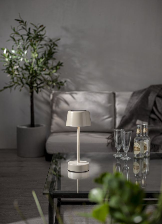 Solar Leuchte Solei - IP44, Warmweiss,Beige