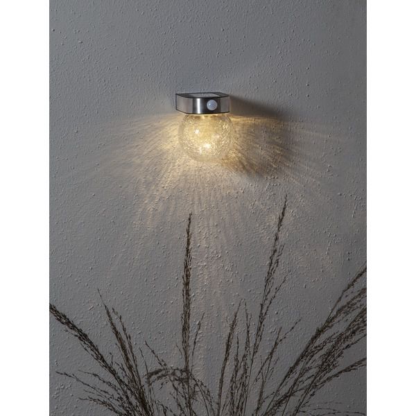 Solar Wand Laterne Glory - Transparent, Lichtfarbe Warmweiss