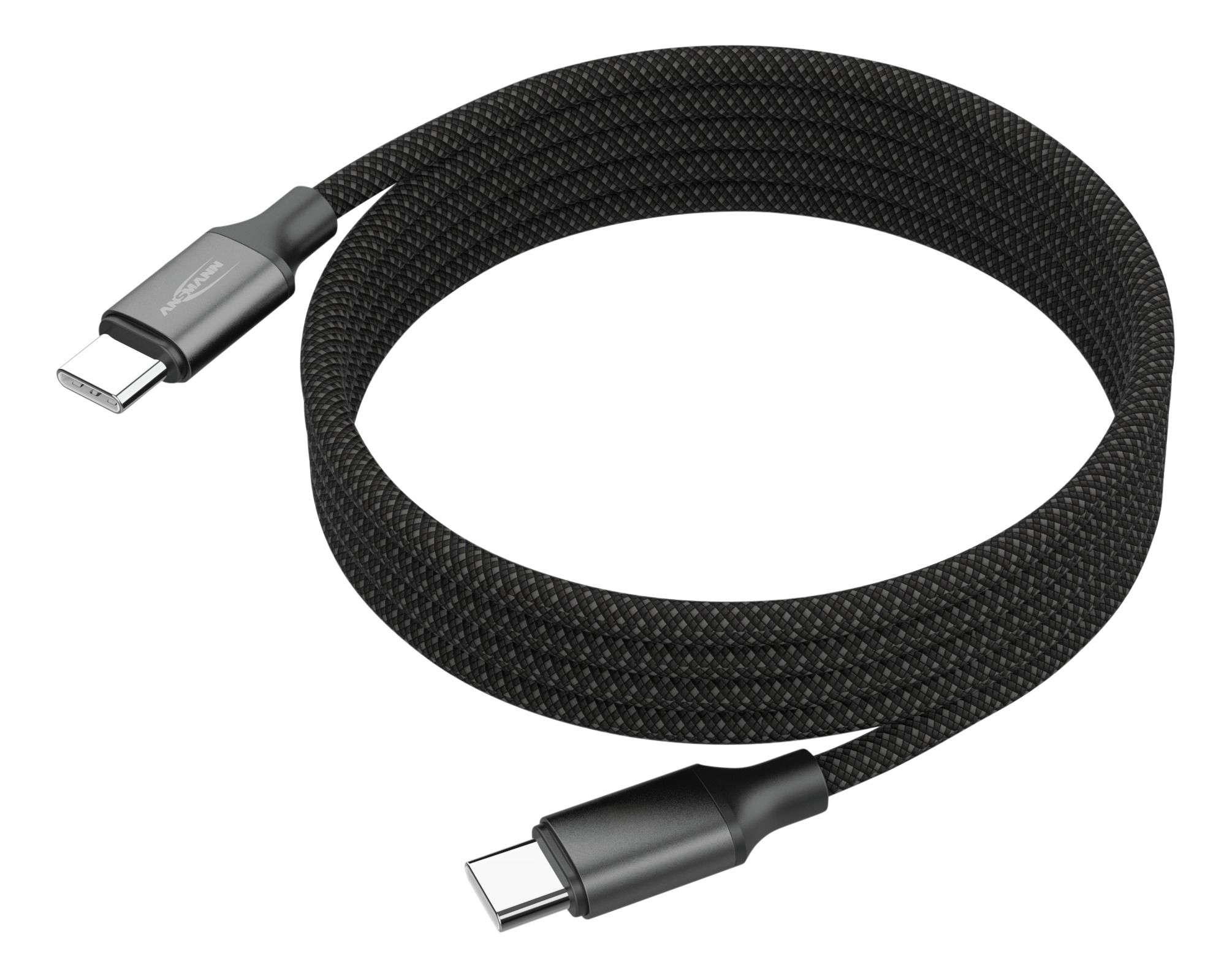 Magnetisches Kabel USB Typ-C auf USB Typ-C - 120 cm,  schwarz