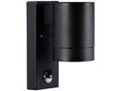 Tin Maxi Sensor - 1xGU10 (exklusiv), max.35W, IP54, schwarz, nicht dimmbar, PIR-/Tagesl.-Sen.(0-8m), D=76mm, H=160mm