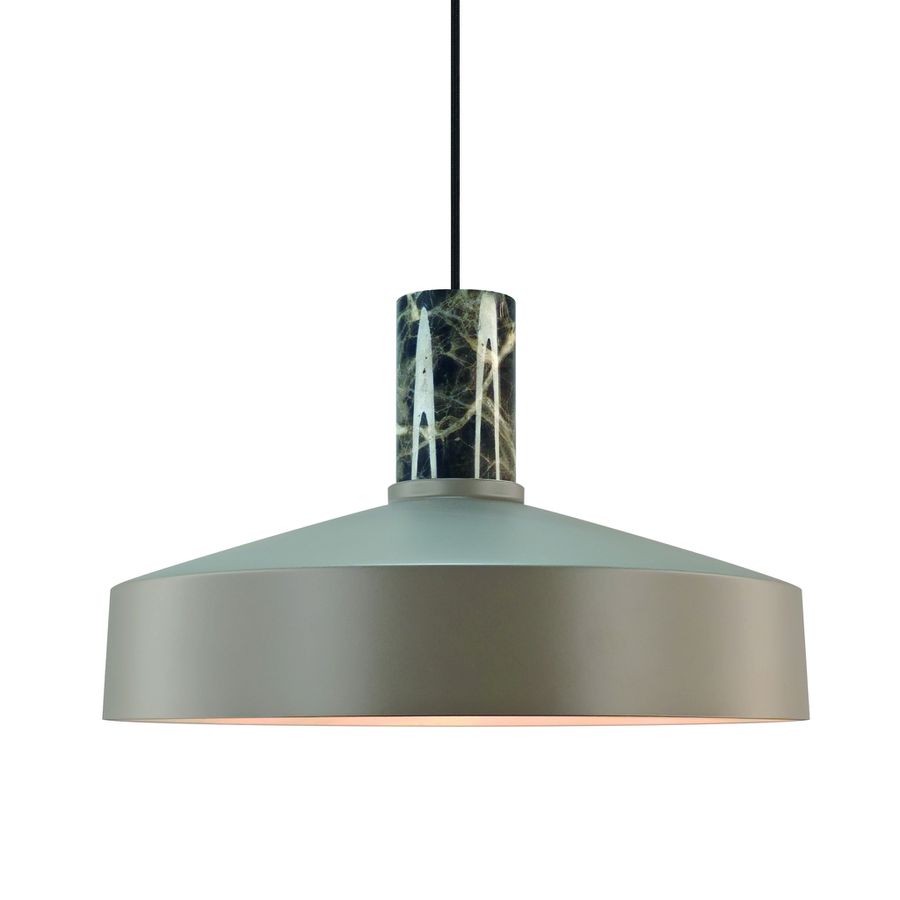 Pendelleuchte Elvas Marmor Hellbraun - 60W, E27, IP20
