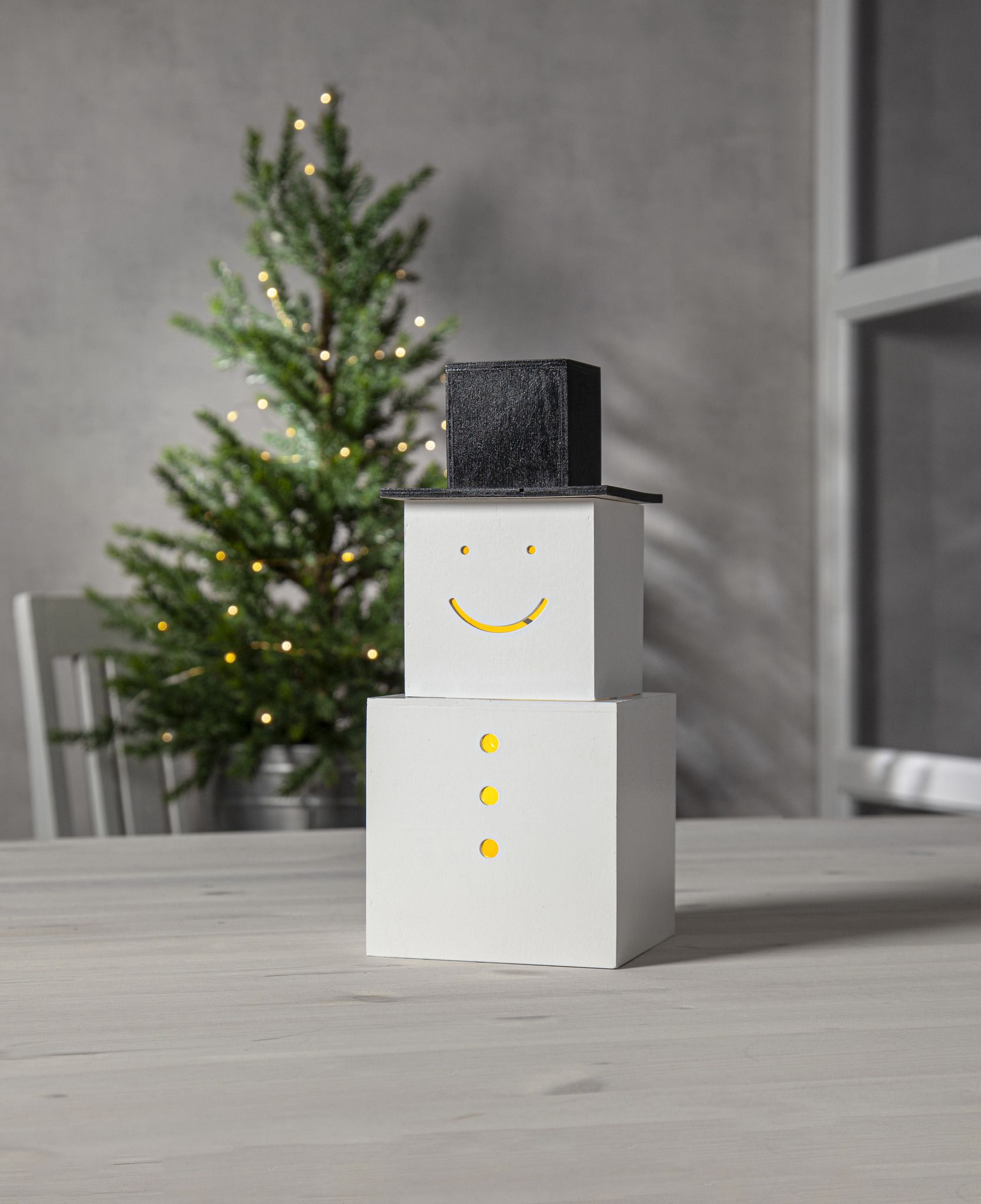 Figur SNOWMAN - Indoor, Weiss, 20 LED