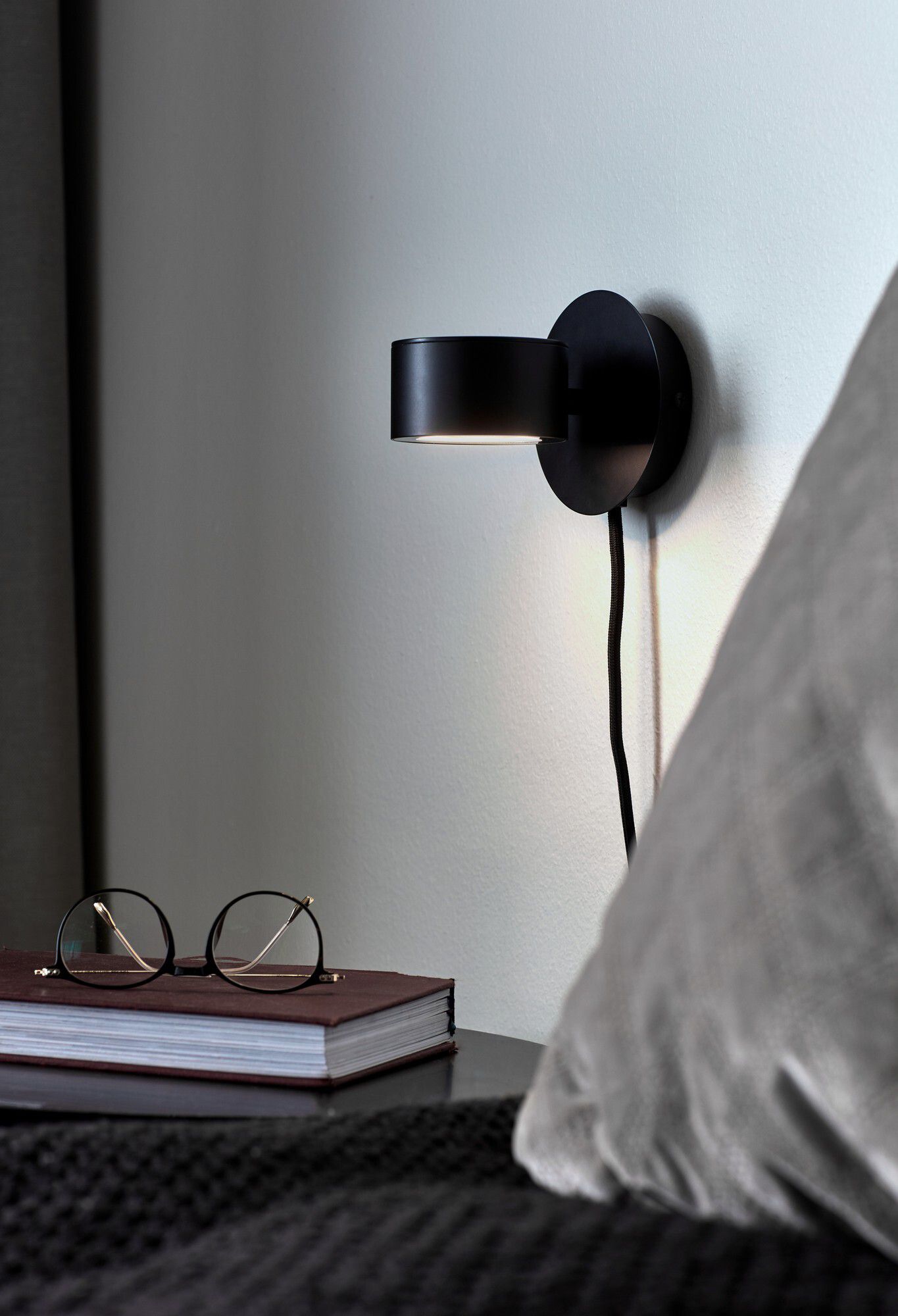 Clyde, Wandleuchte, Schwarz - LED Modul, 5,5W, IP20