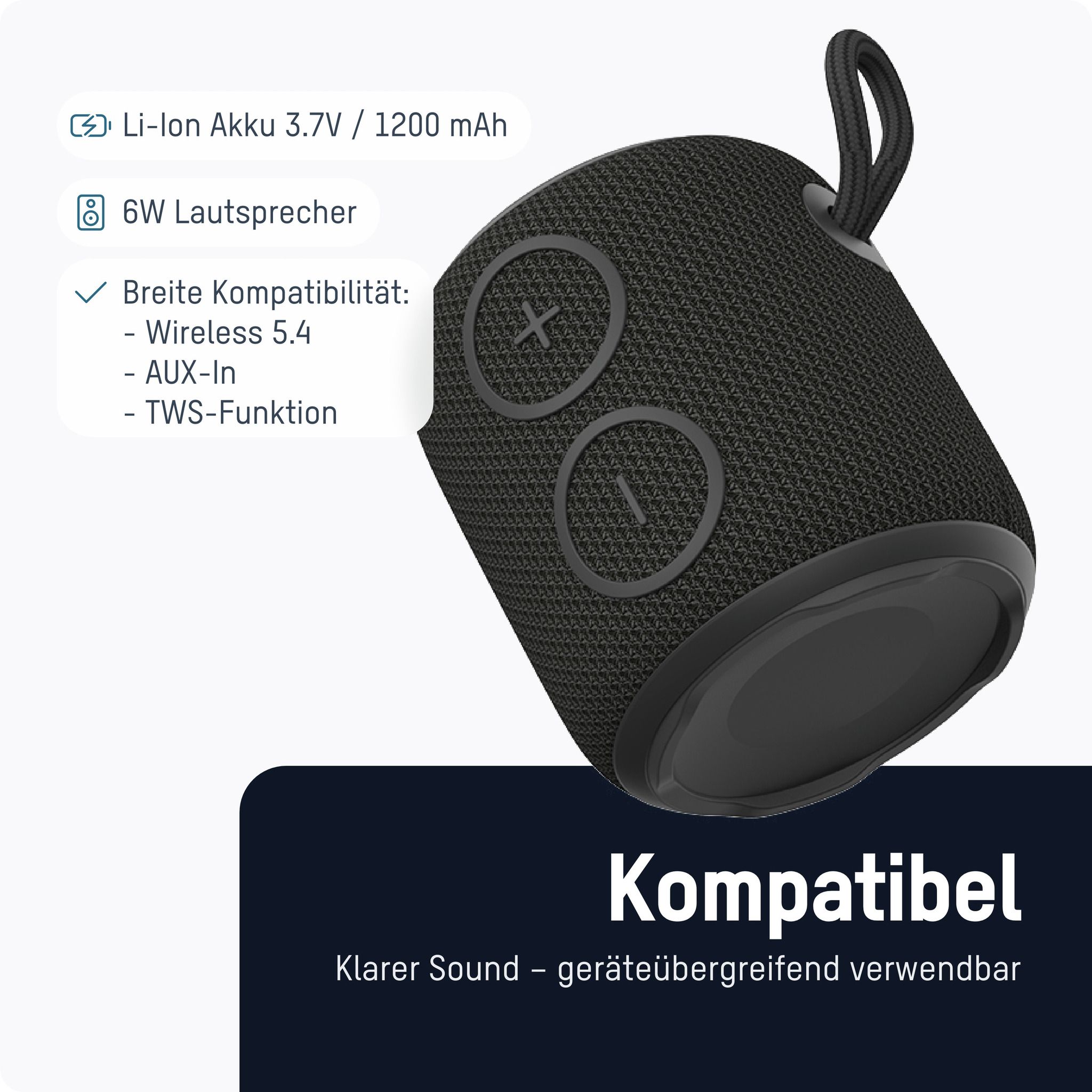 BTS-Mini Lautsprecher - Wiedergabezeit max. 4 Stunden