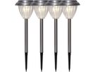 Decorazione solare4 Pack Palma - Silber, Lichtfarbe Warmweiss