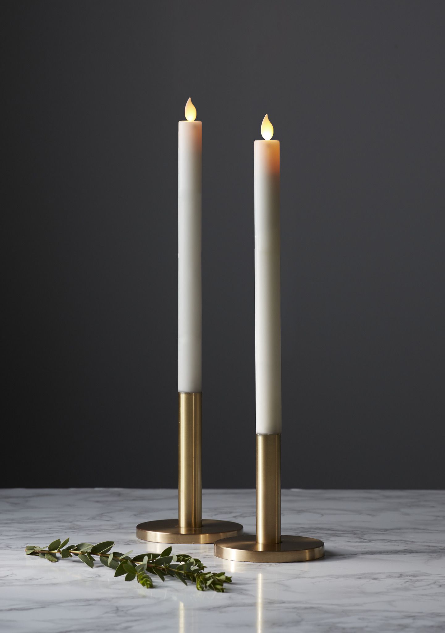 Candela di cena a LED 2-Set M-Twinkele - Indoor, Weiss, 30cm Höhe, Timerfunktion