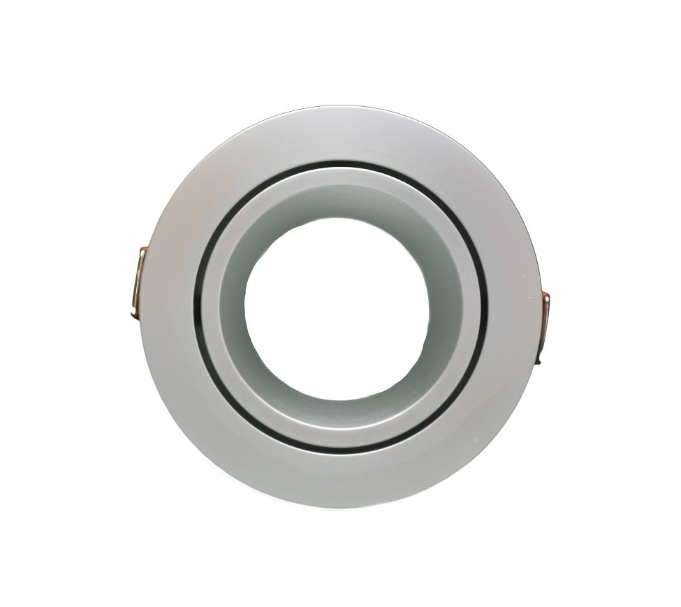 Spot-Einbauring 80 (zu­rück­ver­set­zen) silber-matt - BL=80mm, H=44mm, D=90mm, silber-matt