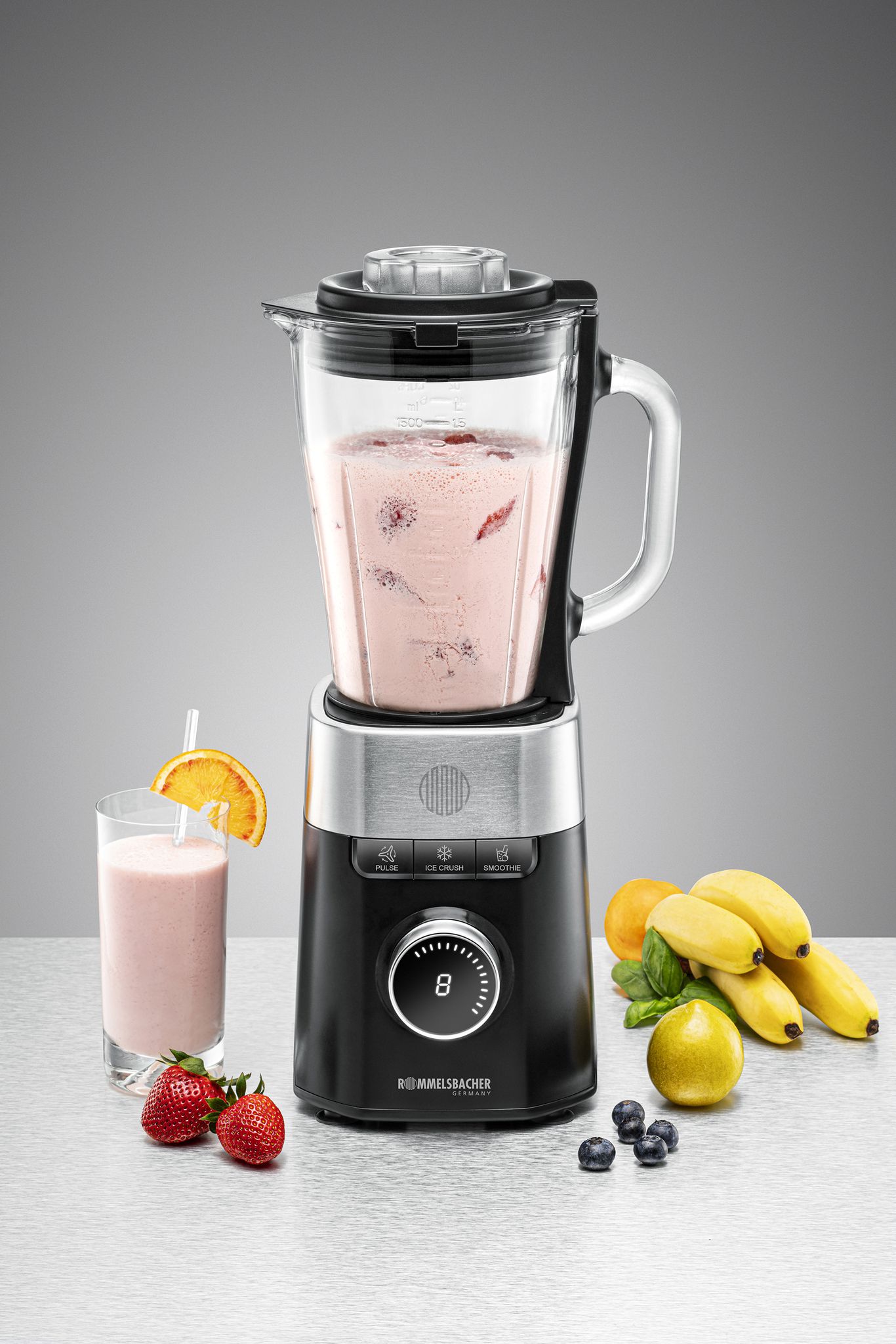 STANDMIXER MX 1260 - Standmixer, Glas/Edelstahl/schwarz, 1200W