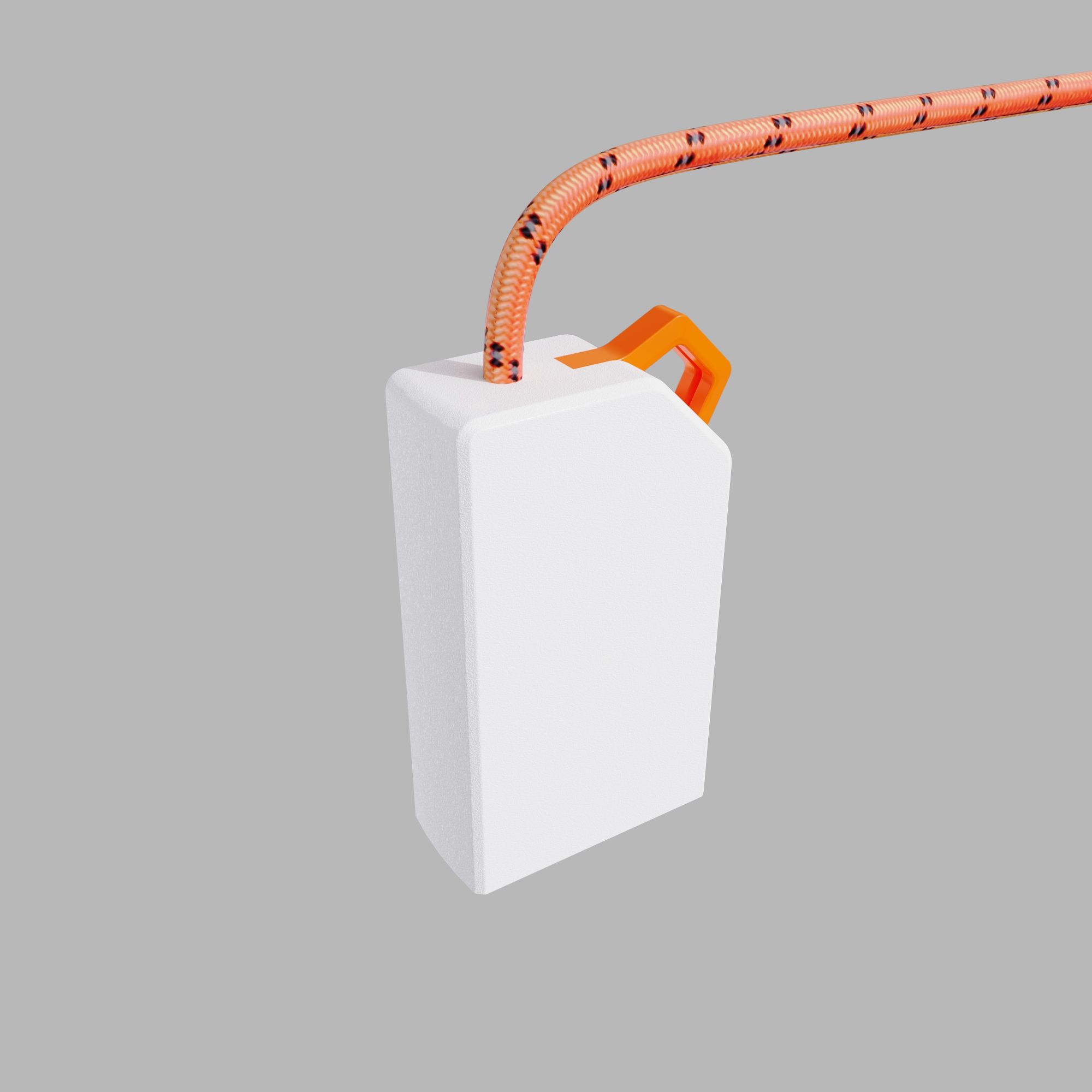 10m Seil geflochten mit integrieter LED Beleuchtung - 3xAA Batterie (exkl.), 100 LED`s, IP67, Farbe Orange, L= 1000cm,  Zugkraft pro Meter 2.95KN/300KG