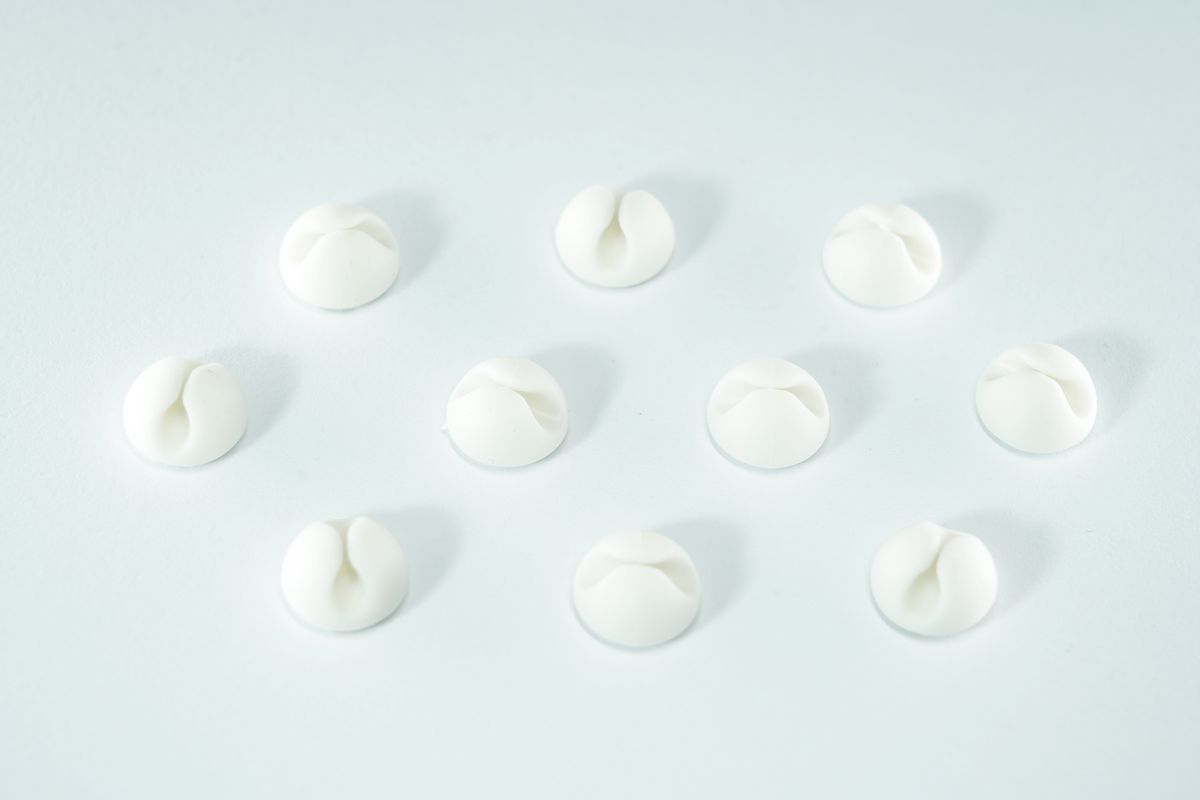 MiniBeans White - 10 Stück, Ø 15mm, H=10mm, weiss