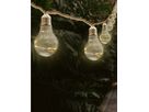 LED Solar Lichterkette MITRA - AKKU- Batt. (1.2V DC 300mAh),3000K,IP44,10 Leuchtmittel, Solarpanel 40x57mm,L= 3650mm, D=60mm,H=90mm