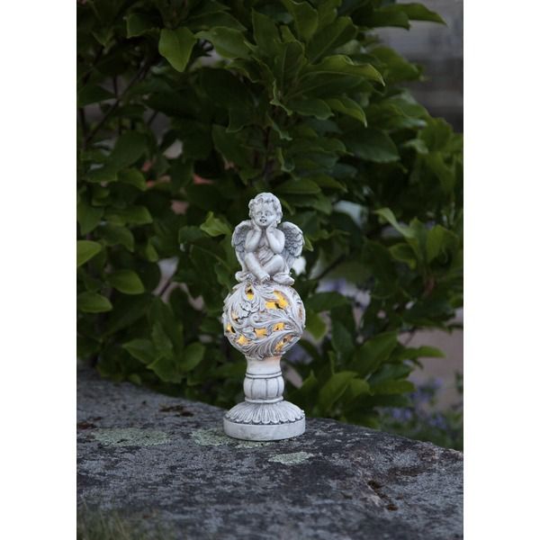 Solar Decoration Angel - Beige, Lichtfarbe Warmweiss