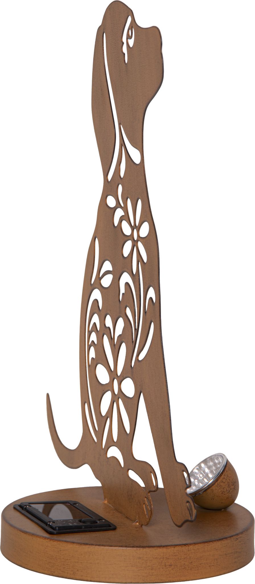 Solar Decoration Oxidog - Indoor, Outdoor, Warmweiss, Rost