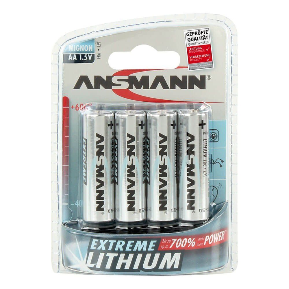 Lithium Batterie Mignon AA / FR6 - 4er Blister