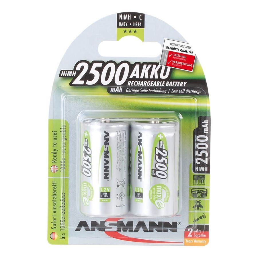 NiMH Akku Baby C 2500 mAh maxE - 2er Blister