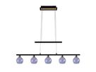LED Glas-Pendelleuchte BRASS L: 90 cm / schwarz - LED fest verbaut, IP20, 76.5W, 230V