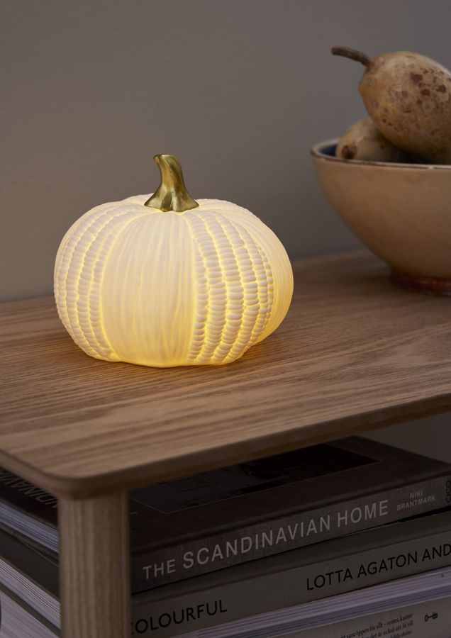 TIsch Decoration Pumpkin - Indoor, Warmweiss, Weiss