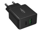 USB-Ladegerät Home Charger HC218PD schwarz / 3 A / 20 W / 2 Port - Home Charger HC218PD schwarz