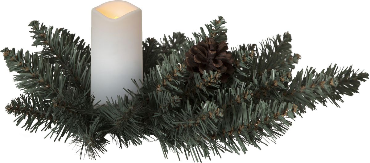 Bougie de tombe LED Serene - Outdoor, Grün, 12cm Höhe, Timerfunktion