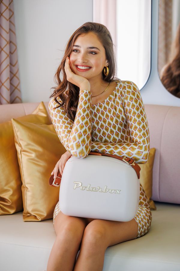 Polarbox CoolerBag pearl 6l inkl. 2 Frischhalte-Dosen 2x nude - Kühlbox, 6l, Vintage Design