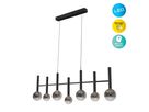 7er LED Pendelleuchte  SINGAPUR  L: 98cm schwarz - IP20, LED-Modul, Schwarz