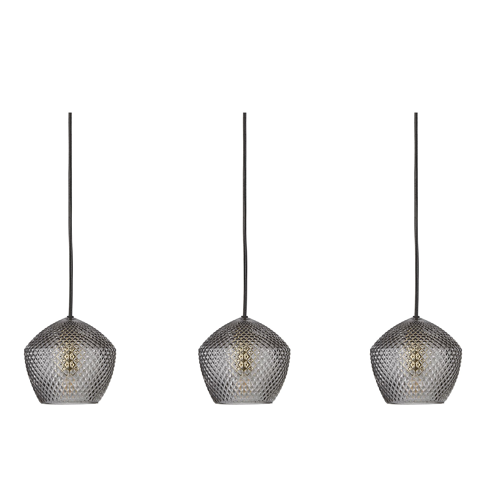 Orbiform, 3-Pendelleuchte, Smoke - E14, max. 2x 5W, IP20