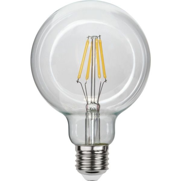 Lampe-Led E27 G95 Clear - E27, 470Lm, 2700K, 4.7W, 220-240VAC
