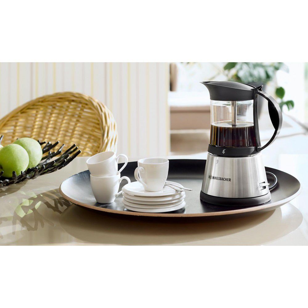 Espresso Kocher EKO 376/G - Espresso Kocher, Edelstahl/Glas, 365W