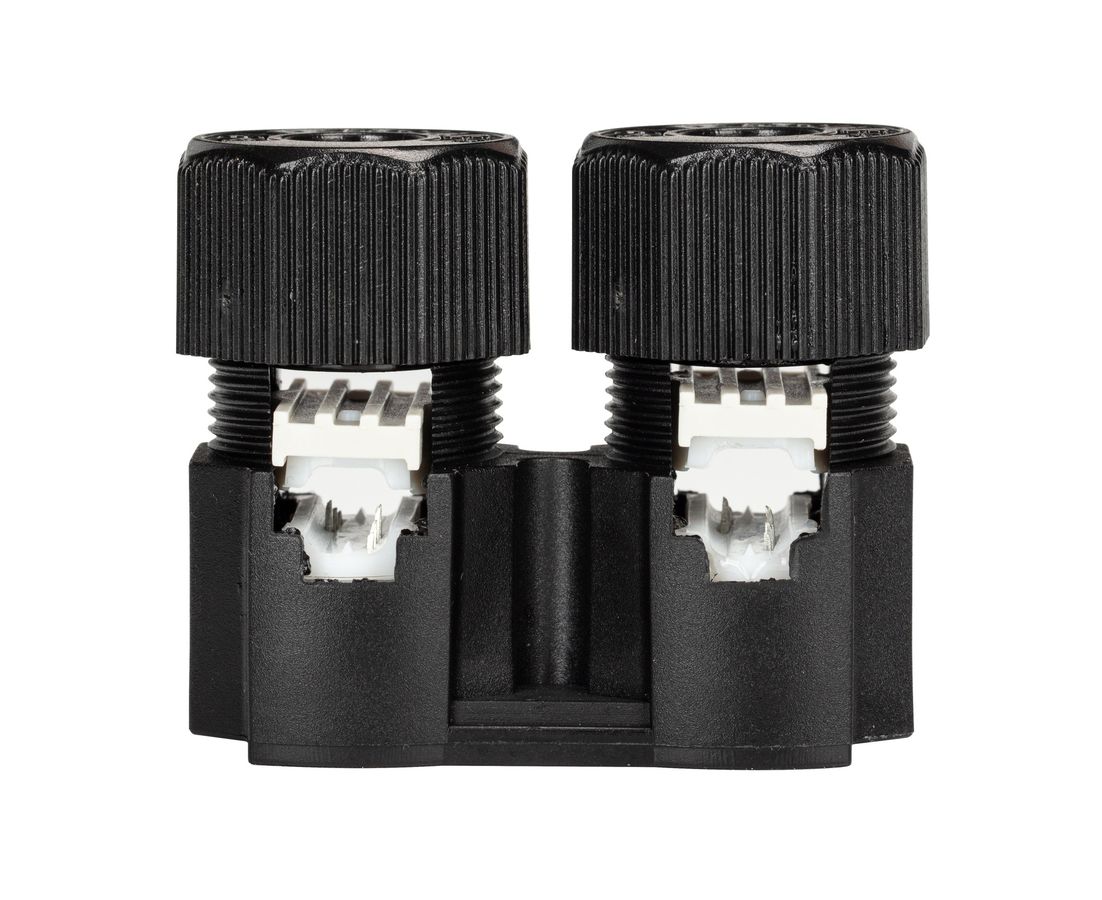24V Doppelverteiler - 24V, 36W, IP67, 2-Weg Verteiler mit Schraubverschluss